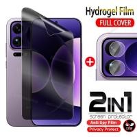 ราคา สําหรับXiaomi17Promax 2 in 1 Anti spy Hydrogelฟิล์มสําหรับXiaomi 17 Pro Max 17Pro Max 17ProMax 1 7 Xiaomi17 proความเป็นส่วนตัวป้องกันหน้าจอAnti Peepฟิล์มด้านหน้านุ่มกลับกล้องเลนส์ฟิล์ม (43125409039)