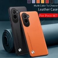 ราคา สําหรับ PocoM7 4G PU หนังเคสโทรศัพท์สําหรับ Poco M7 plus pro M 7 PocoM7 plus PocoM7plus PocoM7pro PocoM7 pro 2025 ปลอก Soft TPU Edge ป้องกันกันชนกันกระแทกปกหลัง (41515586177)
