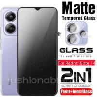 ราคา 9h Matte Screen Protector กระจกนิรภัยสําหรับ Redmi หมายเหตุ 14 pro plus 1 4 Note14 pro Note14pro Note14proplus Anti ลายนิ้วมือคลุมทั้งหมด Frosted ฟิล์มด้านหน้าด้านหลังกล้องเลนส์ฟิล์ม (29573144739)