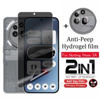 ราคา 2 in 1 Anti spy Hydrogel ฟิล์มสําหรับ Nothing Phone 3A pro 3Apro NothingPhone3Apro ตัวป้องกันหน้าจอความเป็นส่วนตัว Anti Peep ฟิล์มด้านหน้านุ่มกลับกล้องเลนส์ฟิล์ม (28928834260)