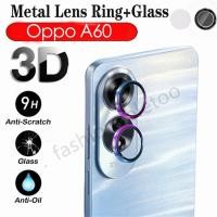 ราคา แหวนโลหะกล้องเลนส์ป้องกันฟิล์มสําหรับoppo A60 60 OppoA60 CPH2631 4G 2024 กระจกนิรภัยคลุมทั้งหมดฟิล์มป้องกัน (26401808178)