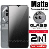 ราคา 9h Matte Screen Protector กระจกนิรภัยสําหรับโทรศัพท์ Nothing 3A pro 3Apro NothingPhone3A pro NothingPhone3Apro Anti ลายนิ้วมือคลุมทั้งหมด Frosted ฟิล์มด้านหน้าด้านหลังกล้องเลนส์ฟิล์ม (26378834637)