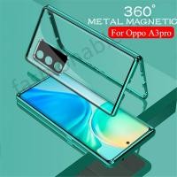 ราคา สองด้านกระจกนิรภัยเคสโทรศัพท์สําหรับOppo A3 A5 pro A5Pro A3pro 3 OppoA3 pro OppoA5pro OppoA3proกรอบโลหะปลอกกล้องเลนส์ป้องกันกันกระแทกฮาร์ดปกหลัง (26261607653)