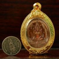 ราคา พระพุทธชินราช รุ่น 666 ปี สมโภชพระพุทธชินราช วัดพระศรีรัตนมหาธาตุ พิษณุโลก เนื้อทองแดงมันปู พร้อมกรอบทองไมครอน (25134795310)