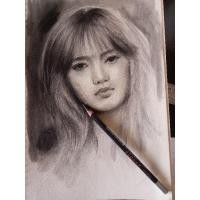 ราคา รูปวาด ภาพวาด ภาพคนเหมือน รับวาดภาพคน ขนาด 10 15 นิ้ว ดินสอ บนกระดาษวาดเขียน ส่งรุปที่ต้องการวาดทางข้อความครับ (27825393843)