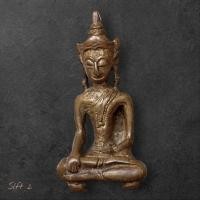 ราคา พระปางมารวิชัย เนื้อสำริด โบราณ มีอายุ ไม่ทราบกรุ แต่เก่าแท้ อายุหลักร้อยปี slft 2 (48951278098)