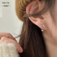 ราคา ต่างหูโบว์ แบบริบบิ้นโค้งทรงแองเจิล สีเงิน (42474324021)
