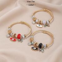 ราคา จี้ตาปีศาจเพชรลูกปัดเต็ม กับสร้อยข้อมือสไตล์เฉพาะตัว พาความโชคดีมาให้ (26042934245)