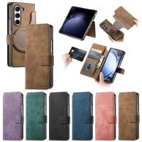 ราคา 2 in 1 ที่ถอดออกได้แม่เหล็กพลิกเคสโทรศัพท์สําหรับ Samsung Galaxy Z พับ 7 6 5 5G Fold6 Fold7 การ์ด Solt กระเป๋าสตางค์ที่ถอดออกได้กระเป๋า (43864767604)