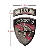 ราคา NATO Alliance ISAF Armband ปัก Velcro Patch สติกเกอร์ Badge NATO ทหารพัดลมผ้าสติกเกอร์กลางแจ้งกระเป๋าผลิตภัณฑ์จับคู่ 1019hw (27543263752)