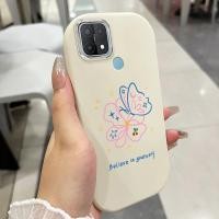 ราคา เคสสำหรับ OPPO A15 A15s A35 เคสโทรศัพท์ดอกไม้ผีเสื้อกันกระแทกกลมและอ้วน (53050134958)