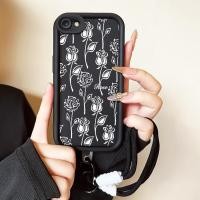 ราคา เคสสำหรับ iPhone 6 Plus 6s Plus 7 Plus 8 Plus SE 2020 X Xr Xs Max เคสโทรศัพท์ดอกไม้กุทัณฑ์สามสีซิลิโคนสายคล้องกันกระแทก (50651880350)