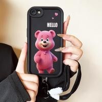 ราคา เคสสำหรับ iPhone 6 Plus 6s Plus 7 Plus 8 Plus SE 2020 X Xr Xs Max เคสโทรศัพท์หมีน่ารักสายคล้องสามสีซิลิโคนกันกระแทก (43974075695)