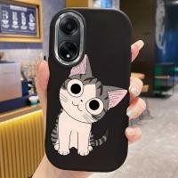 ราคา เคสสำหรับ OPPO A98 5G F23 5G A1 5G เคสโทรศัพท์แมวกันกระแทกกลมและอ้วน (43916043659)