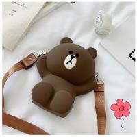 ราคา กระเป๋าตุ๊กตาหมีสีน้ําตาลหญิงสวมซองมือถือซิลิโคนการ์ตูนเด็กเล็ก ซี布朗 公仔包หญิงซิลิโคน胶包手机手机包卡通儿童小包 (14493323836)