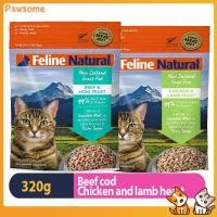ราคา K9 Natural Feline Natural Grain Free Chicken and Lamb Heart อาหารแมวฟรีซดราย Beef Hoki 320g ต่อถุง (28283527509)