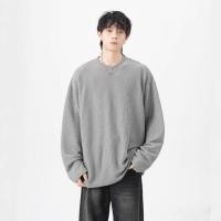 ราคา เสื้อยืดผู้ชายสไตล์ญี่ปุ่นย้อนยุค แขนยาว ผ้าคลุมหลวม เหมาะสำหรับใส่สบายในทุกวัน (49100204601)