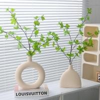 ราคา ตกแต่งบ้านสวยงาม แจกันดอกไม้ แจกัน แจกันพลาสติก แจกันทรงกลม แจกันสีขาวหรูหรา (43323340702)