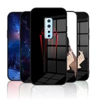 ราคา ปลอกแก ้ ว Vivo V17 pro 1910 เคสกระจกนิรภัย ปกหลังแข ็ ง ขอบซิลิคอนอ ่ อน (28752725218)