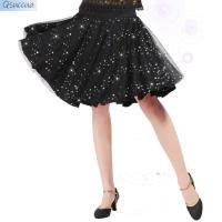 ราคา Qsuccua กระโปรงสั้น ผ้าตาข่าย ปักเลื่อม ทรงสี่เหลี่ยม ขนาดใหญ่ สําหรับผู้ใหญ่ เต้นรําละติน การแสดงบนเวที (23159175721)