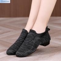 ราคา Qsuccua รองเท้าบัลเล่ต์ รองเท้าเต้นรํา ส้นเตี้ย แบบสาน สําหรับผู้ใหญ่ (24803846029)