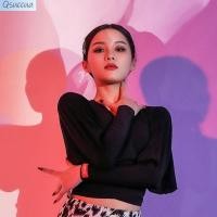ราคา Qsuccua ใหม่ ชุดเต้นรําละติน คอวี แขนยาว เซ็กซี่ สําหรับผู้ใหญ่ (23933048171)