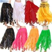 ราคา Qsuccua กระโปรงยาว ผ้าชีฟอง หรูหรา สําหรับผู้ใหญ่ เต้นรําหน้าท้อง (20880595980)