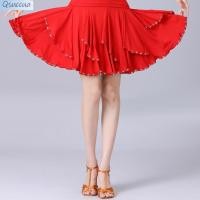 ราคา Qsuccua กระโปรงสั้น ปักเลื่อม ทรงสี่เหลี่ยม สําหรับผู้ใหญ่ เต้นรําละติน (23842143246)