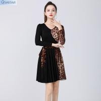 ราคา Qsuccua ชุดเดรสเต้นรําละติน พิมพ์ลายเสือดาว สุดเซ็กซี่ สําหรับผู้ใหญ่ (21289926355)