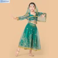 ราคา Qsuccua ชุดกระโปรงเต้นรํา สองชั้น สไตล์เจ้าหญิงอินเดีย สําหรับเด็กผู้หญิง (22362723907)
