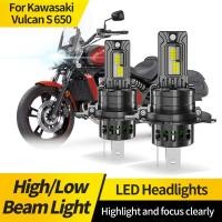 ราคา 1pc 2pcs H4 รถจักรยานยนต์ LED ไฟหน้า 9003 ด้านหน้าเปลี่ยนหลอดไฟรถจักรยานยนต์ 6500K สีขาวความสว่างสูงสําหรับ Kawasaki Vulcan S 650 (24043134644)