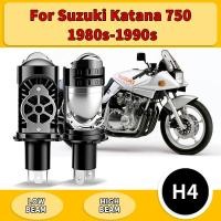 ราคา 1PC 2PCS สําหรับ Suzuki Katana 750 1980s 1990s H4 โปรเจคเตอร์เลนส์ LED ไฟหน้าหลอดไฟสําหรับรถจักรยานยนต์ HB2 9003 Hi Lo Beam หลอดไฟ (27741020094)
