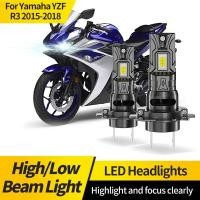 ราคา 2pcs H7 รถจักรยานยนต์ Led ไฟหน้าโคมไฟสีขาว COB หลอดไฟ Led ไฟหน้าไฟหน้าสําหรับ Moto สปอตไลท์สําหรับ Yamaha YZF R3 2015 2018 (24843373736)