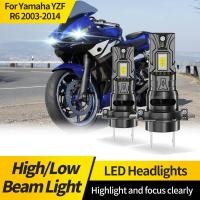 ราคา 2pcs รถจักรยานยนต์ LED ไฟหน้า H7 รถจักรยานยนต์หลอดไฟจักรยานโปรเจคเตอร์ไฟหน้าสําหรับ Yamaha YZF R6 2003 2015 (28531582165)