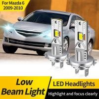 ราคา 2PCS ไฟหน้า LED H7 ไฟหน้าแสงต่ำ ไฟหน้ารถยนต์ LED แสงขาว 6500K แสงขาวอบอุ่น For Mazda 6 2009 2010 (28429860575)