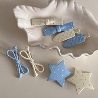 ราคา Mouga Polka Dot Alloy Bow Star Hairpin น่ารักครีมสไตล์สาวหัวใจ Bangs คลิปด้านข้าง Simple อุปกรณ์เสริมผม Hairpin (27285952716)