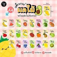 ราคา สติ๊กเกอร์ฉลากสินค้า สติ๊กเกอร์ผลไม้ ขนาด A4 กันน้ำ 80 พร้อมส่ง (3193237669)