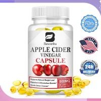 ราคา Apple Cider Vinegar 800mg Capsules Detox Cleanse เอนไซม์ย่อยอาหารสุขภาพลำไส้ การสนับสนุนภูมิคุ้ม Detox ร่างกาย (42550689791)