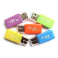 ราคา USB 2 0 Micro SD T Flash TF Reader การ์ดรีดเดอร์ คละสี (7258175568)