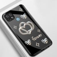ราคา เคสสำหรับ OPPO A15 A15s A35 4G เคสโทรศัพท์รูปหัวใจดอกไม้เปลือกแก้วกันกระแทก (52000229146)