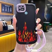 ราคา เคสสำหรับ OPPO A15 A15s A35 4G เคสโทรศัพท์เปลวไฟซิลิโคนสายคล้องกันกระแทก (50651210995)