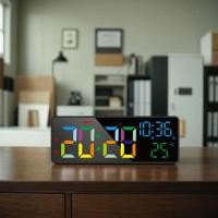ราคา LED Digital Temperature Clock นาฬิกาอิเล็กทรอนิกส์นาฬิกาปลุก Multi Function Timer Clock นาฬิกาปลุก Plug In (57651965504)