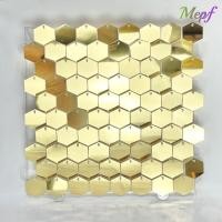 ราคา MEPF เลื่อมแผงผนังตกแต่ง PET Glitter เลื่อมฉากหลัง หกเหลี่ยมเงินทองภาพฉากหลังวันเกิดตกแต่ง (52951599911)