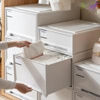 ราคา เมปฟ์ กล่องเก็บตู้เสื้อผ้า กล่องเก็บลิ้นชักพลาสติกหลายช่อง ที่เก็บเสื้อผ้าประหยัดพื้นที่ที่ทนทานหวีซ้อนเสื้อผ้าคอนเทนเนอร์ตู้เสื้ (48400970194)