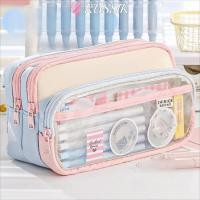 ราคา กระเป๋าปากกา RUSSIK ดินสอความจุขนาดใหญ่หลายรายการ บล็อกสีพร้อมซิปกระเป๋าใสหลายชั้นปากกาเครื่องเขียนอุปทาน (41367794936)