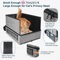 ราคา RUSSIK Travel Litter Box Leak Proof Collapsible Cat Litter Box Travel Friendly Water Resistant Kitty Litter Pan Airplane Travel (57900554322)