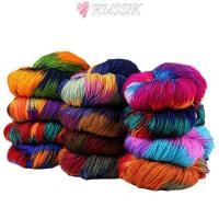 ราคา เส้นด้ายขนสัตว์ RUSSIK ด้ายโครเชต์ถักผสมสี เสื้อสเวตเตอร์ทอมือย้อมแยกส่วนอบอุ่น (49551604778)