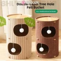 ราคา ถ้ํา รุสซิก ที่นอนแมว บ้านปราสาทแมวสักหลาดหลายชั้น สนุกทนทานซ้อนต้นไม้หลุมแมวอุโมงค์คอนโดเกา นอน เล่น (48450584313)