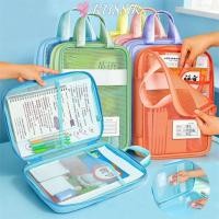 ราคา กระเป๋าแฟ้ม รัสซิก กระเป๋าเก็บเครื่องเขียนรูปตัว ล ความจุขนาดใหญ่ที่เก็บเอกสารแนวนอนสไตล์กันน้ําเปิดตาข่ายซิปกระเป๋าอุปกรณ์การเรียน (54601595088)