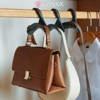 ราคา รัสซิก กระเป๋าถือตะขอแขวน ชั้นเก็บของแบบแขวนก้านตู้เสื้อผ้าป้องกันความเสียหาย ตู้เสื้อผ้าพลาสติกแบบพกพากระเป๋าตู้เสื้อผ้าตะขอ (41115189066)